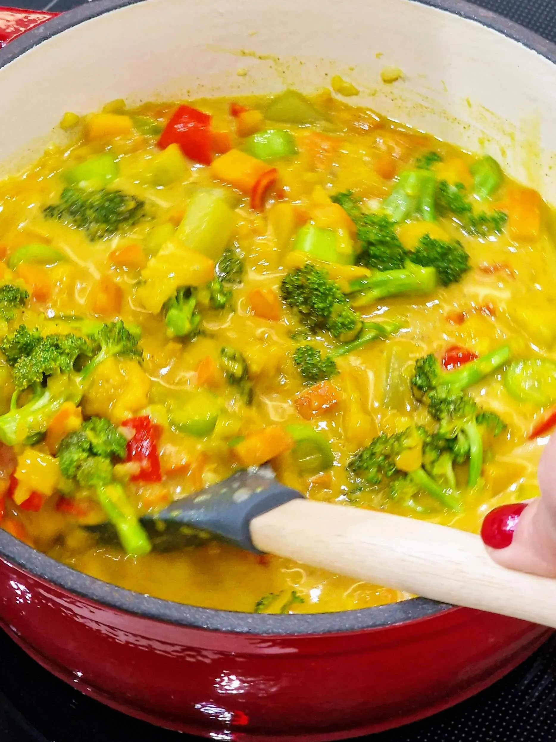 Receita de Caril com Grão-de-Bico e Legumes