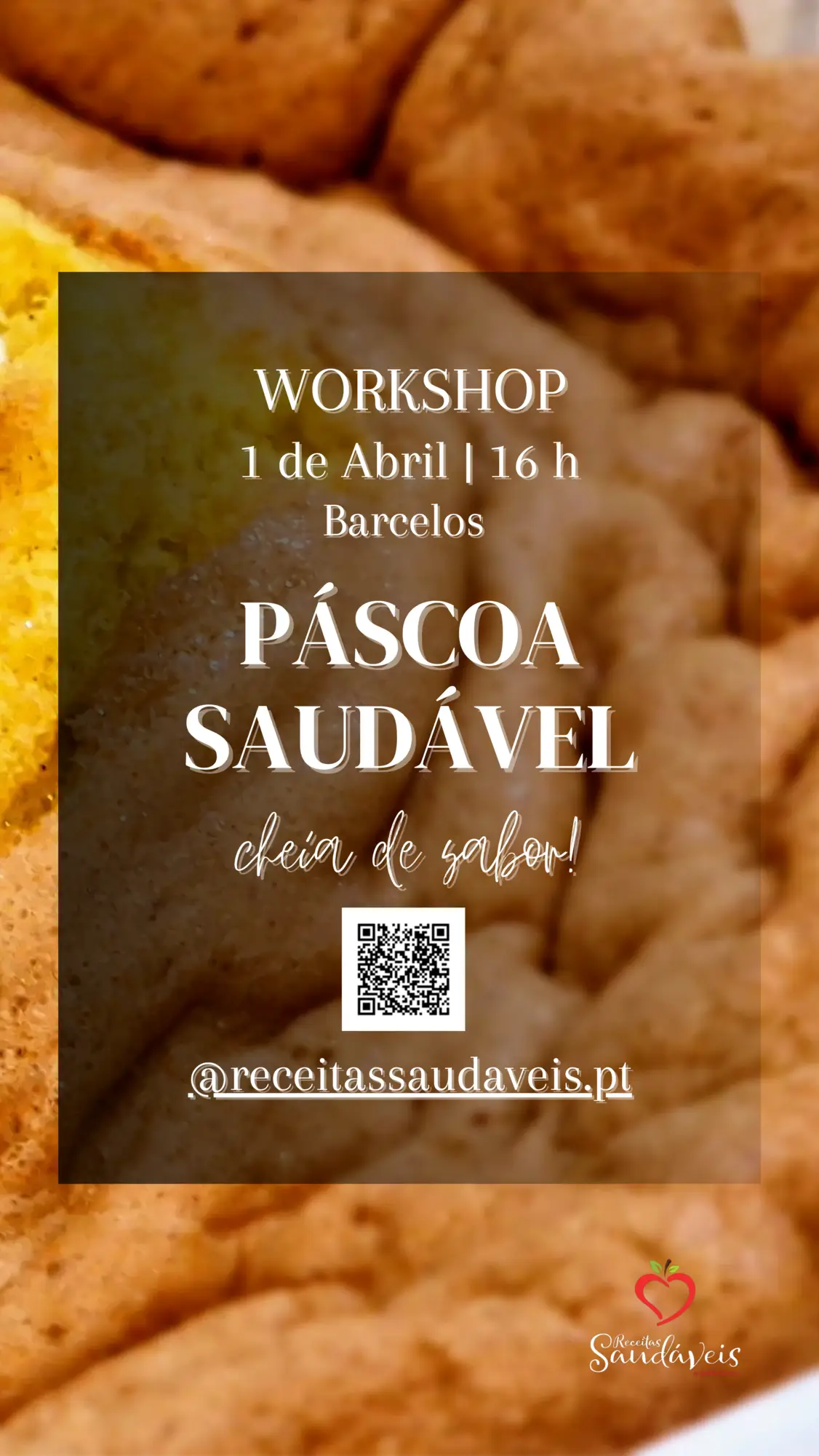 𝗪𝗼𝗿𝗸𝘀𝗵𝗼𝗽 𝗟𝗮𝗻𝗰𝗵𝗲𝘀 𝗦𝗮𝘂𝗱𝗮́𝘃𝗲𝗶𝘀 Workshop Páscoa Saudável