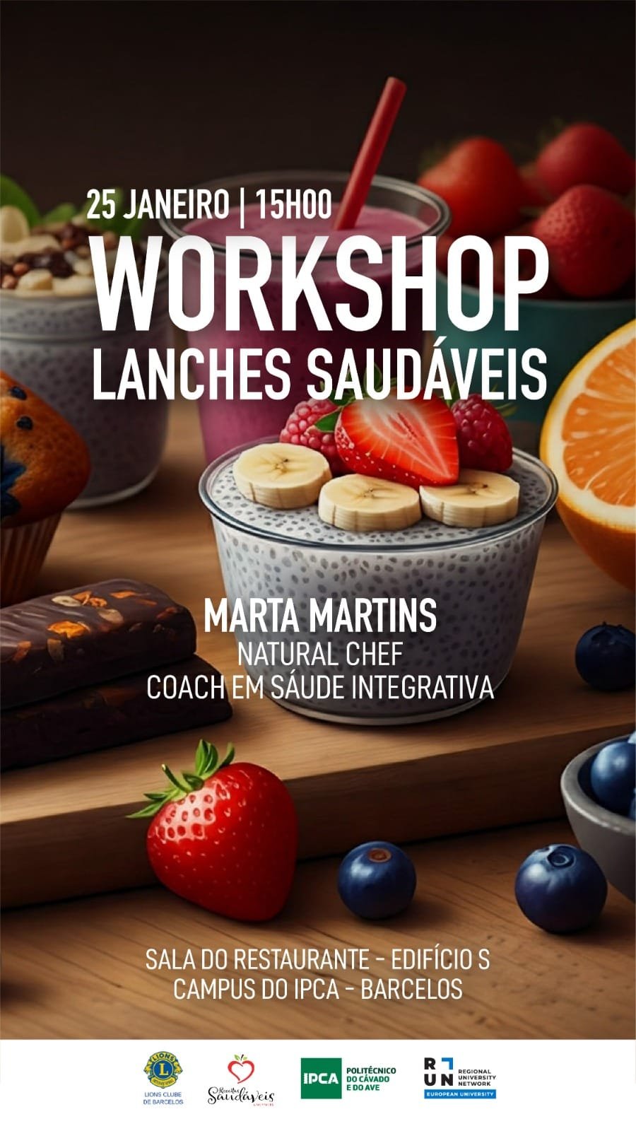𝗪𝗼𝗿𝗸𝘀𝗵𝗼𝗽 𝗟𝗮𝗻𝗰𝗵𝗲𝘀 𝗦𝗮𝘂𝗱𝗮́𝘃𝗲𝗶𝘀 Workshop Lanches Saudáveis
