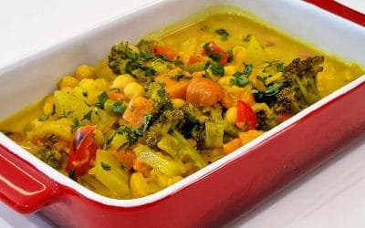 Caril de Grão de Bico e Legumes